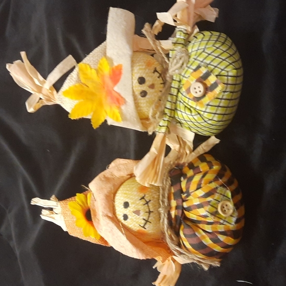 Autumn Fall Bean bottom cotton cloth harvest scare crows - Picture 1 of 6